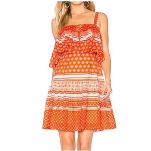 NWT Aijek Revolve Pias tie front orange dress
